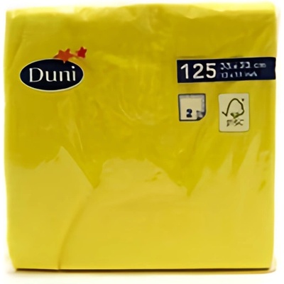 Duni ubrousky 33cm 2V žluté 125ks
