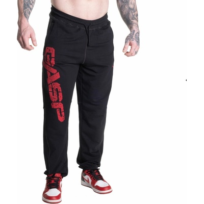 Gasp Vintage Sweatpants čierno-červené