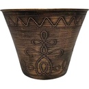 Kvetináč Strend Pro Flower, 24,5x19,3 cm, zlatý, metalický efekt
