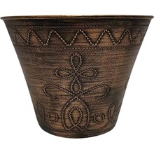 Kvetináč Strend Pro Flower, 24,5x19,3 cm, zlatý, metalický efekt