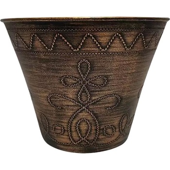 Kvetináč Strend Pro Flower, 24,5x19,3 cm, zlatý, metalický efekt