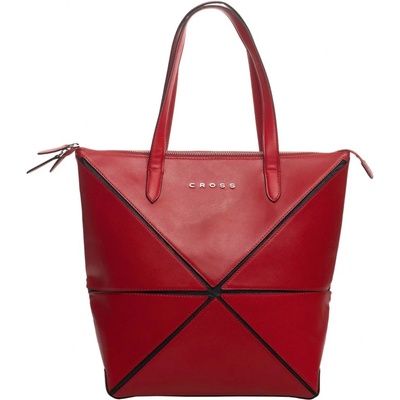 Kožená červená dámska kabelka do ruky Florencia