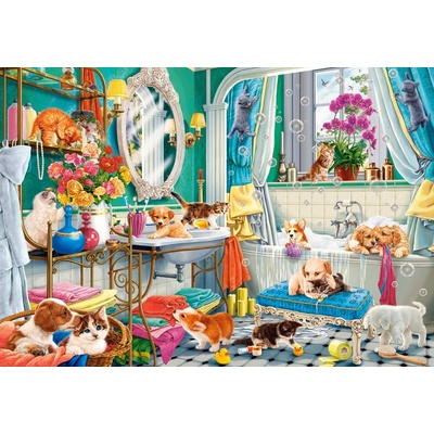 Castorland - Puzzle Crazy Pet Bath - 1 500 piese