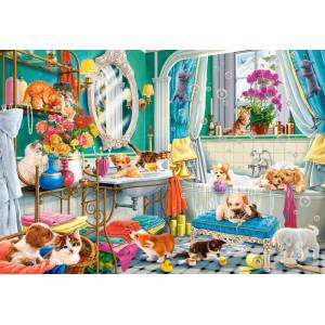 Castorland - Puzzle Crazy Pet Bath - 1 500 piese