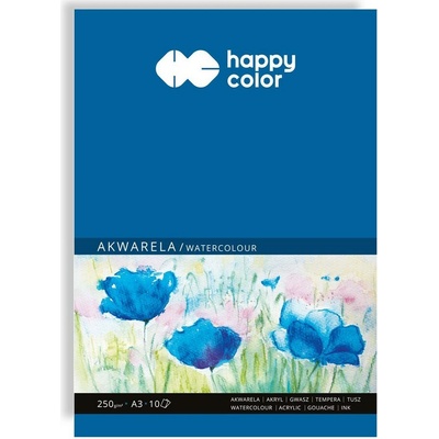 Happy Color Akvarelový papír Blok Akwarel A3 250 g 10 listů