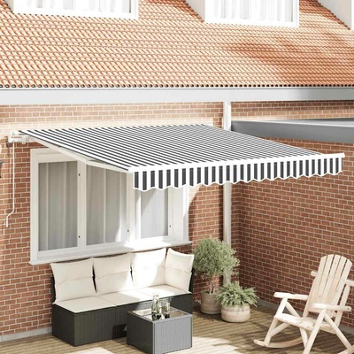 VidaXL Automatická zatahovací markýza 500 x 350 cm antracitová
