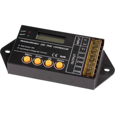 Programovatelný ovladač USB 5CH 20A pro LED - Ovladač USB 5CH 20A programovatelný