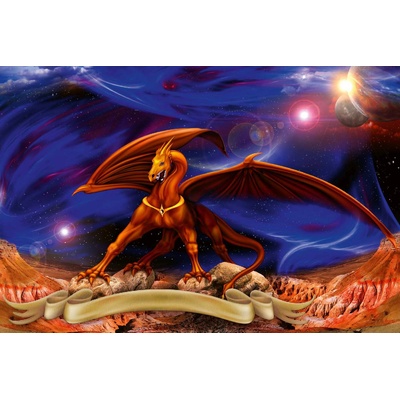 DIMEX ART Флизелинов фототапет космически дракон 375 x 250 см
