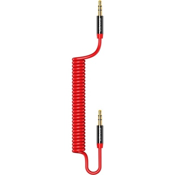 USAMS Кабел Usams Spring Audio Cable SJ256YP02, от 3.5mm Jack(м) към 3.5mm Jack(м), 1.2 м. , червен (SJ256YP02)