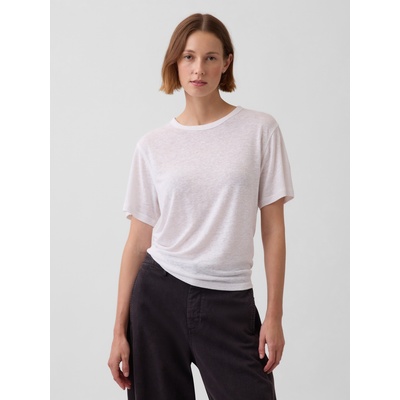 GAP Ленена тениска GAP GAP | Byal | ЖЕНИ | XS
