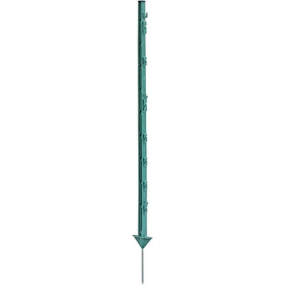 VNT electronics s.r.o. Plastový sloupek pro elektrický ohradník, délka 105 cm, 10 oček, zelený