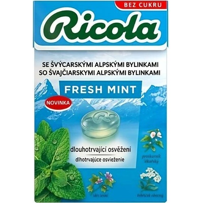 Ricola Fresh Mint Bonbóny bez cukru 40 g