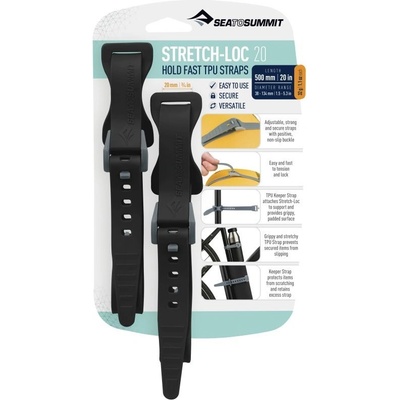 Sea To Summit popruh Stretch-Loc 20 20 mm x 500 mm 2 kusy