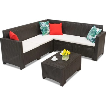 BICA Техноратанов ъглов диван Nebraska Corner 5 кафяв Bica (BC9075BR)