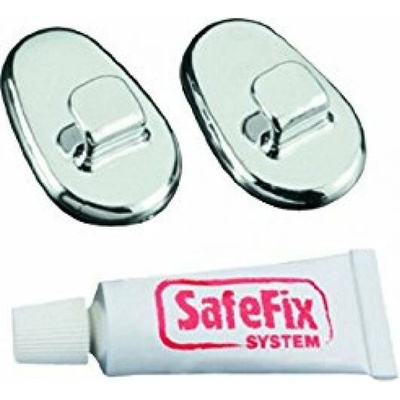 AB LINE 18556MT - Nylonové chrómované háčiky + lepidlo Safe Fix