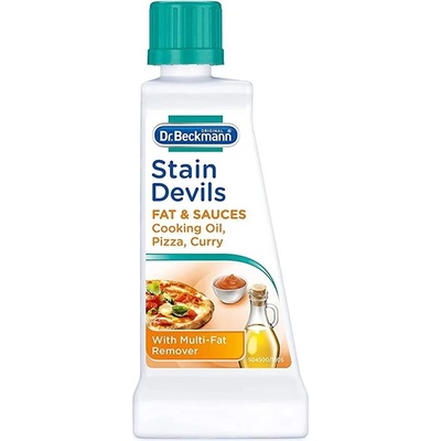 Dr Beckmann Stain Devils Fat & Sauces Препарат за премахване на петна от олио за готвене, пица и къри 50 ml) (СЂ-100110-РІ)