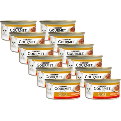 Gourmet Gold Sauce Delight s hovädzím mäsom 12 x 85 g