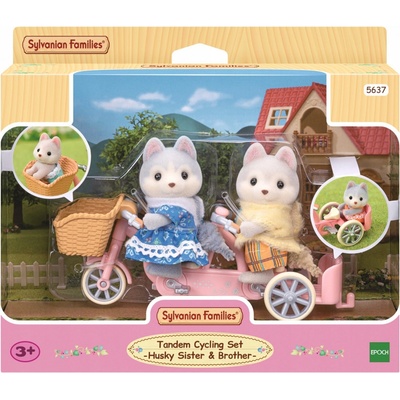 Sylvanian family Tandemový bicykel pre Husky súrodencov