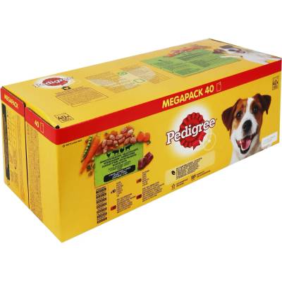 Pedigree Adult šťáva hovězí kuře krůta jehně 40 x 100 g