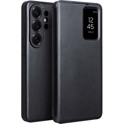 Qialino Активен Кожен Калъф за Samsung S26 Ultra, Qialino Smart View Book Case, Черен (5966012027721)