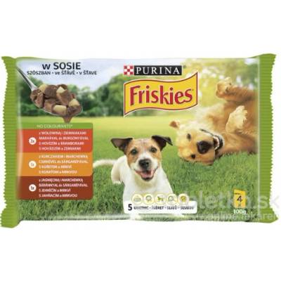 Friskies Dog Adult Multipack hovädzie a kura a jahňa 4 x 100 g