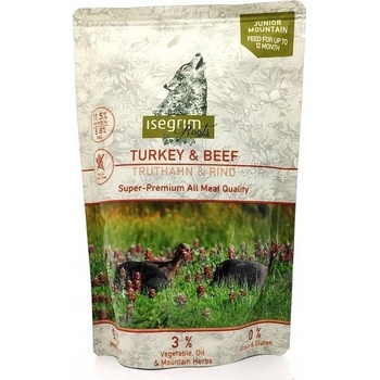 Isegrim Junior Mountain Morka s hovädzím a sladkými zemiakmi 410 g