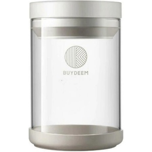 BUYDEEM Стъклена кутия за съхранение buydeem cs1004, 600 мл, Херметично затваряне, -20°c до 300°c, Подходяща за фризер, микровълнова и фурна, Бял (cs1004)