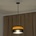 Helam Висяща лампа на кабел ALBA 1xE27/15W/230V Ø25 см черна/кафява (HE1792)