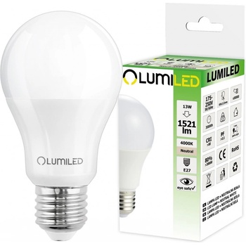 Lumiled LED žiarovka E27 A60 13W = 100W 1521lm 4000K Neutral 260°