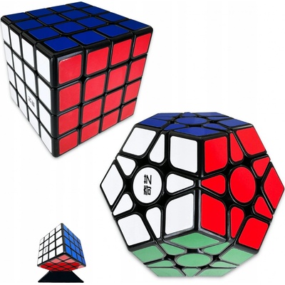 QiYi 4x4 Logická kostka + Megaminx, vícebarevná, plastová
