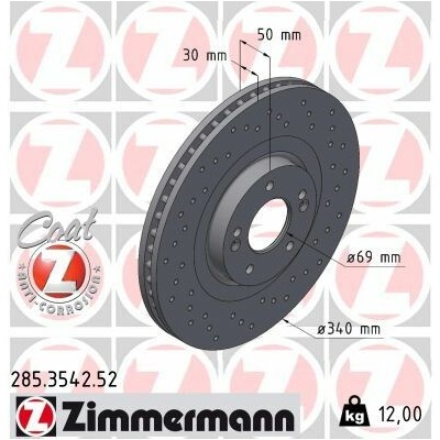 Brzdový kotúč ZIMMERMANN 285.3542.52 (285354252)