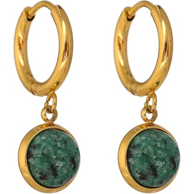 Grace Jewellery ocelové se zeleným kamenem Thália chirurgická ocel E-YH1905A zelená