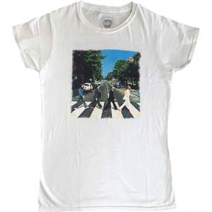 The Beatles Vintage Abbey Road (Back Print) White S Дамски Риза (BEATTEE03LW01)