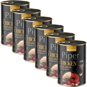 Dolina Noteci Консерва Piper Junior пилешки стомаси и червено цвекло 6 x 400 г