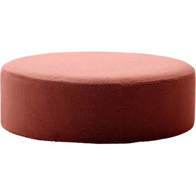 Kave Home Terakotově červený bouclé taburet Kaeli 120 cm