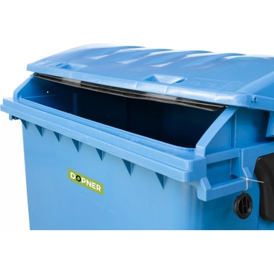 Dopner Kontejner 1100 l plastový modrý Plné víko