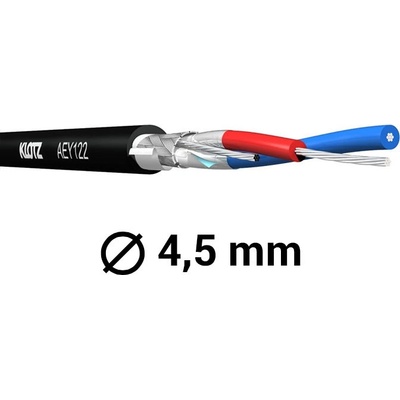 Klotz AEY122.200 -DMX, AES/EBU, 110 Ohm, priemer 4,5 mm, čierny