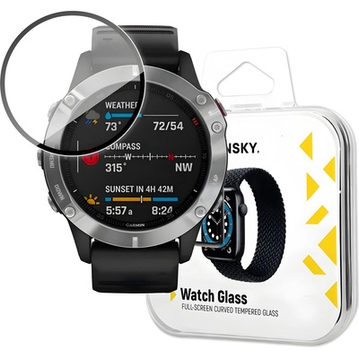 Wozinsky Калъф Wozinsky защитно стъкло за часовници за Garmin Fenix 6 - Черен KP24597 (24597)