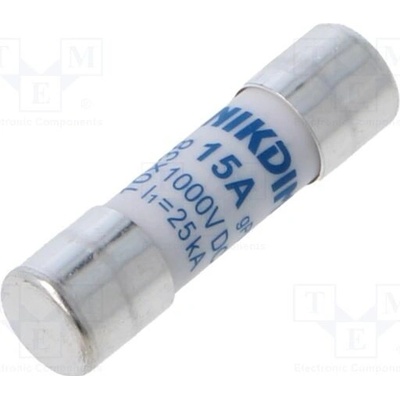 NIKDIM LTD 5203815 Pojistka: tavná; 10x38mm; kulatý; 15A; 1kVDC; gPV