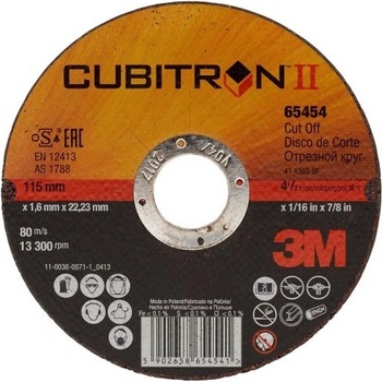 3M Cubitron II Rezny kotúč 115 x 1,6 x 22 mm 65454