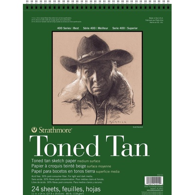 Strathmore Serie 400 Toned Tan Sketch Pad Скицник 24 36 x 28 cm 118 g (P412-11-4)