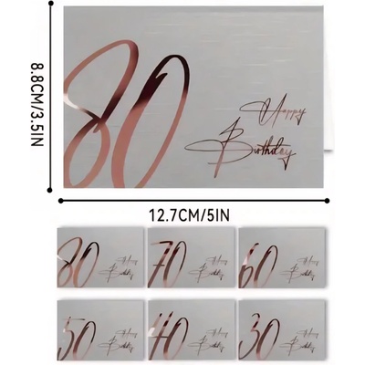 Luxusní přání k jubileu / kulatinám (různé varianty)