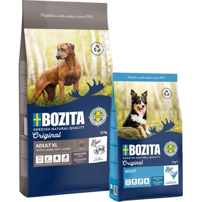 Bozita Original Adult XL s jehněčím bez pšenice 12 kg