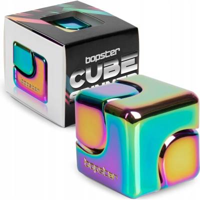 Kovová senzorická kostka bopster Cube Spinner metalická