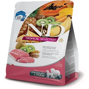  N& D Tropical Medium& Maxi Adult Pork суха храна за кучета - 10кг