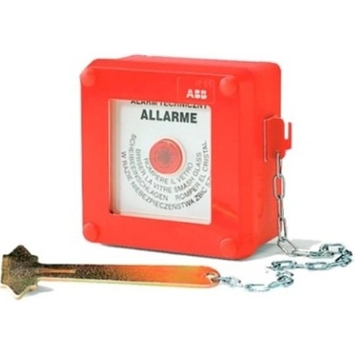 Skříň LUCA 13180 alarm 10.051.723 Nouzové tlačítko na povrch IP55 Plastová Plastová průhledná dvířka RAL 3000 červená řada Livorno