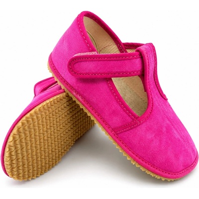 Beda Barefoot papuče růžová třpytka zúžené BF 060010/W/02