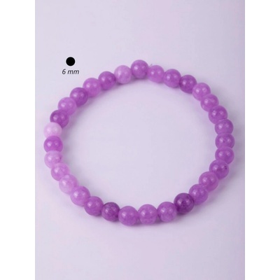 Prosperk Krásný náramek z malých korálků fialového jadeitu fialová S2846
