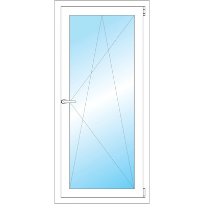 OKNA HNED Plastové okno 61x131 cm (610x1310 mm) bílé otevíravé a sklopné pravé