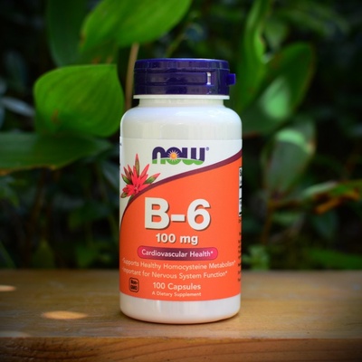 NOW Foods Now Vitamin B6 Pyridoxin 100 mg 100 kapslí